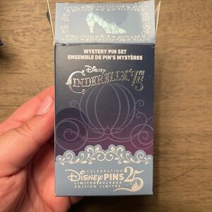 NEW Cinderella 75th anniversary mystery pin box set of two